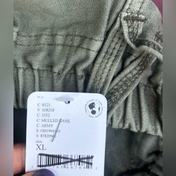 🔥Free People Everglades Utility Barrel Cinch Pants In Mulled Basil We The Free - Picture 11 of 15